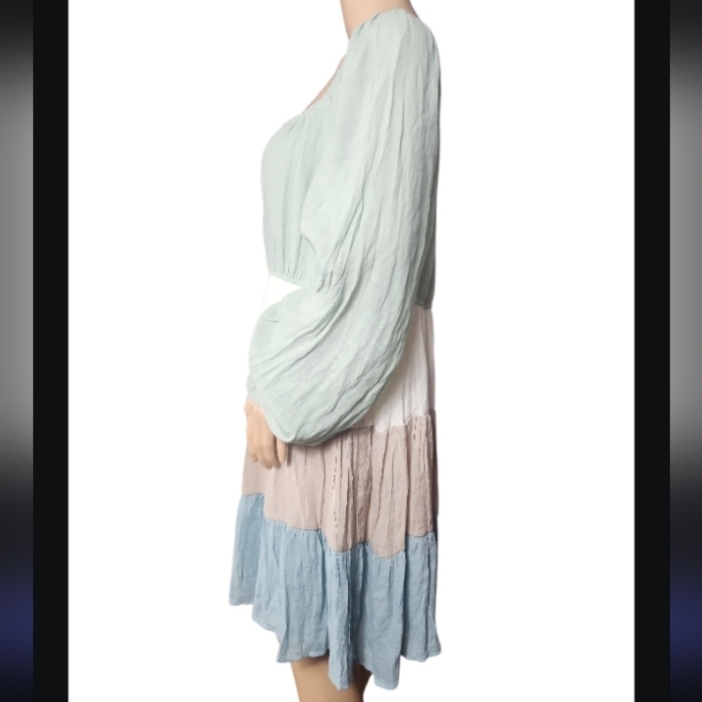 Sweet Wanderer Elegant Color Block Dress 3XL Coastal" Aesthetic - Picture 3 of 8